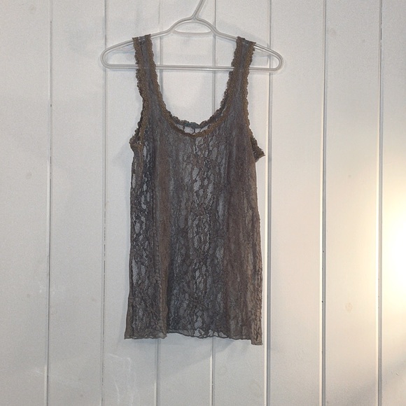 Grey lace tank top. Size S - Picture 1 of 1